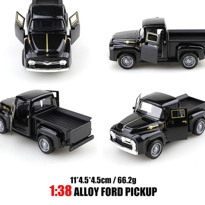 (bagged)1:38 Classical FORD F100 Pickup, Alloy Model Car, Simulated vehicle, children alloy car, boy's toy model, car ornaments