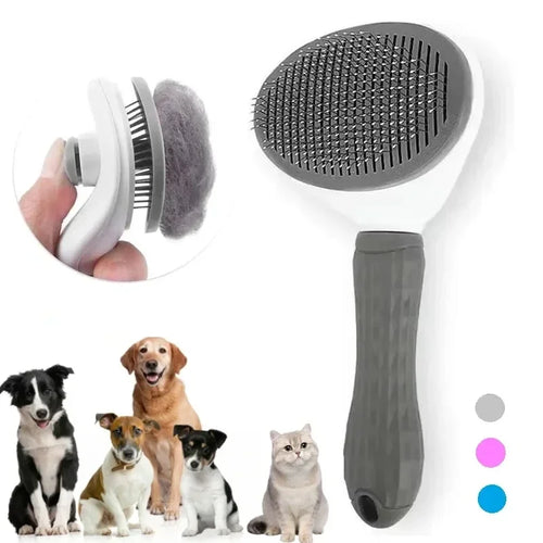 Self-Cleaning Pet Dog & Cat Brush, Hair Remover Grooming Tool for Dogs and Cats, Dematting Comb