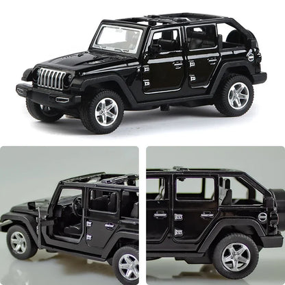 Bagged 1:36 alloy JEEPS Wrangler pull-back off-road car toy imitation off-road pull-back car, boys and children toys