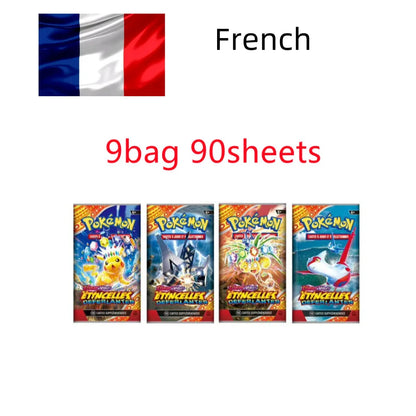 360Pcs French Pokémon TCG: Brilliant Stars Etsncelles Astral Radiance Obsidian Flames Booster Box Pokemon Cards 36 Pack Box.