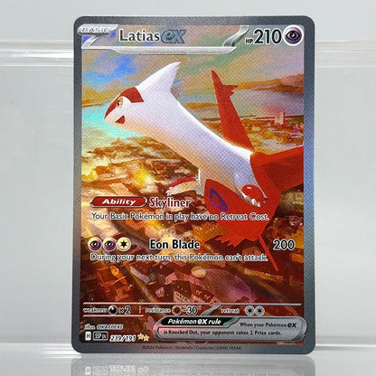 PKM Holographic PROXY Cards Scarlet-Violet Series Latias EX Pikachu EX Alolan Exeggutor PTCG Game Collection Cards Game Toys