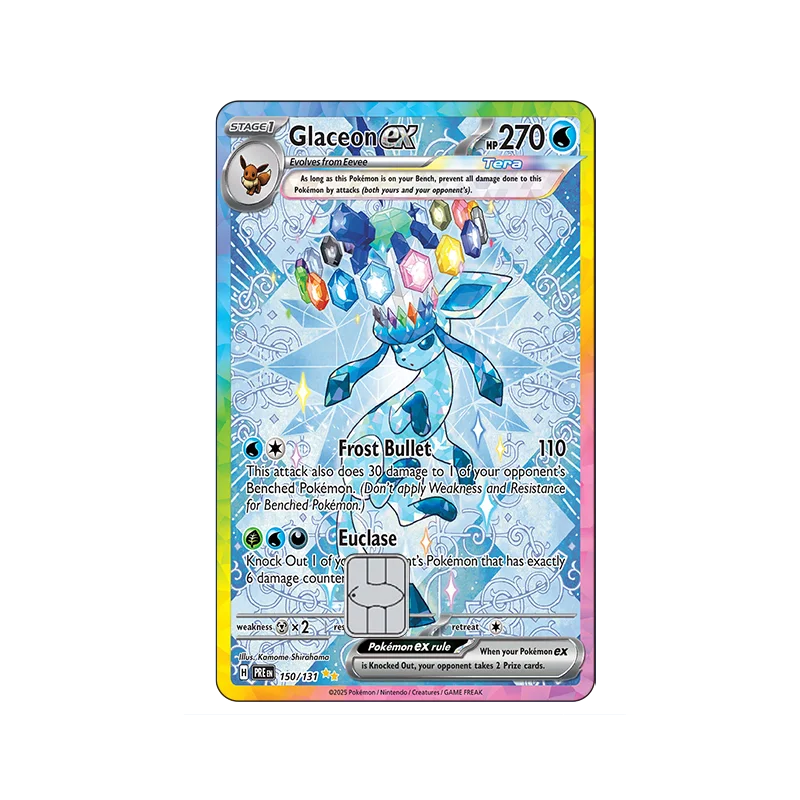 Sv8a PTCG Eevee Credit Card Skin Stickers Eeveelution Series Sticker for VISA Credit Card Debit Beautify Decoration No Residue