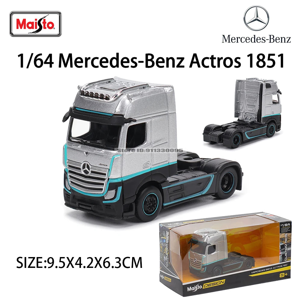 Maisto 1:64 International Mercedes-Benz MACK Anthem Trailer model simulation car model alloy car toy male collection gift