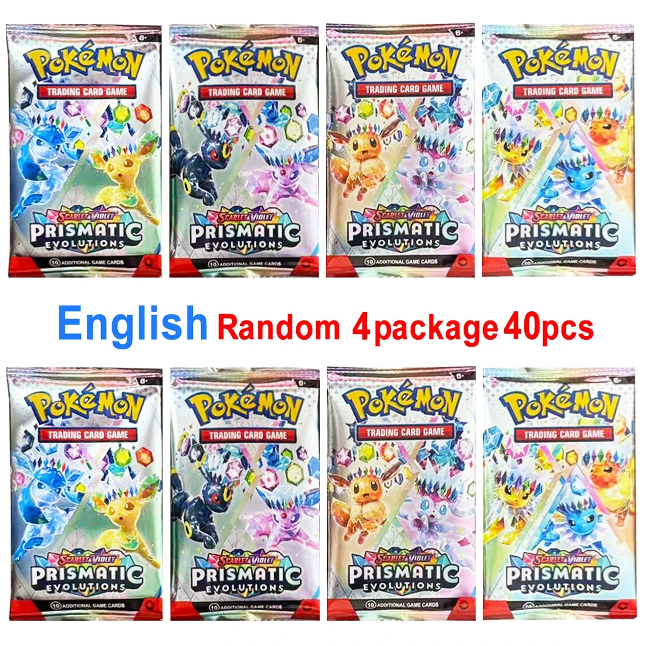 New 36/40Pcs Box Pokemon Card Scarlet & Violet Prismatic Evolutions English Booster Battle Carte Trading Collection Cards Gifts