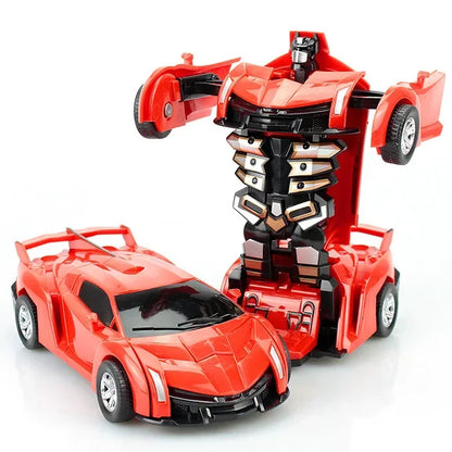 Mini 2 In 1 Car Toys One-key Deformation Car Toys Automatic Transformation Robot Model Car Diecasts Toy Boys Gifts Children Toy