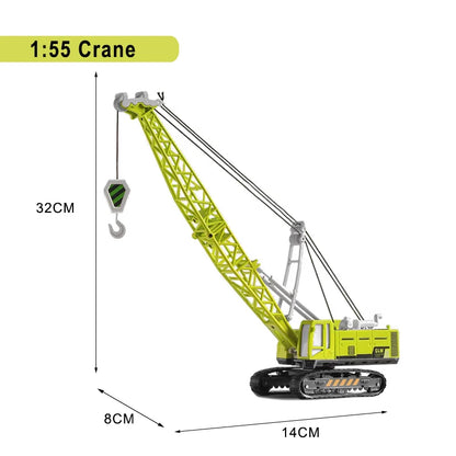 Engineering Diecast Toys for Boys Alloy+Plastic Tractor Excavator Backhoe Crane Bulldozer Kids Truck Children Vehicle Model Gift