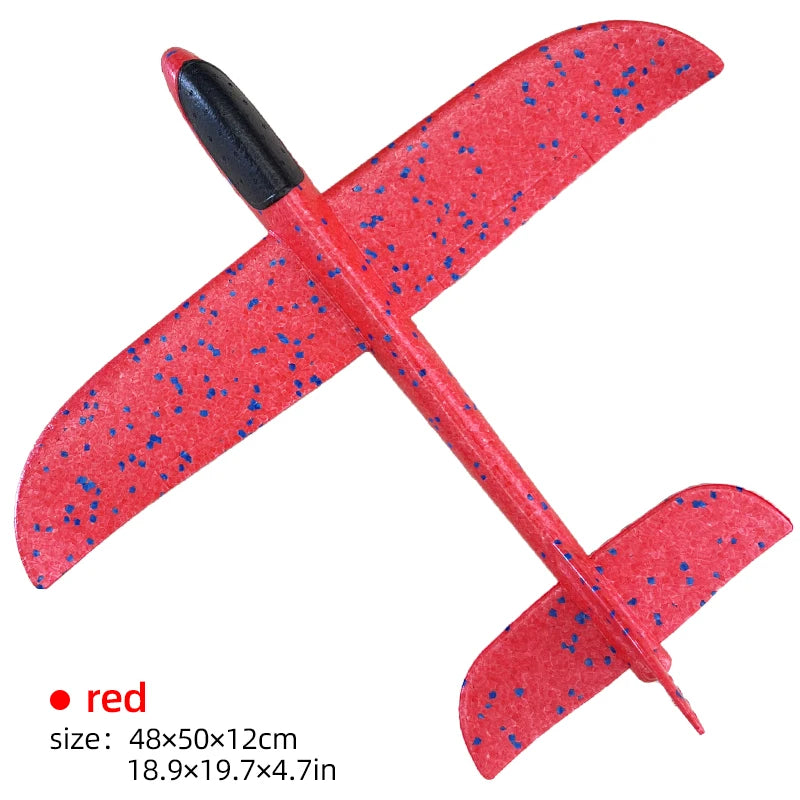 50/33CM Big Flash Glider Foam Plane Hand Throw Light Inertial AirPlane Outdoor Launch Fun of Kids Toys for Children Boys Gift