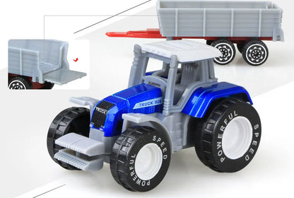 1pcs Diecast Farm Vehicles Mini Car Model Engineering Car Model Tractor Engineering Car Tractor Toys Model for Kids Xmas Gift