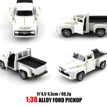 (bagged)1:38 Classical FORD F100 Pickup, Alloy Model Car, Simulated vehicle, children alloy car, boy's toy model, car ornaments