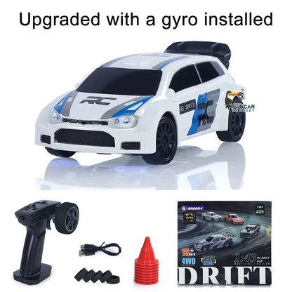 Upgrade Gyro Mini Toys 4WD 1/43 RC Speed Car RTR 2.4G Radio Control Racing Drifting Car Four-wheel Drive High Speed Model Gifts