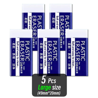 1/10/30pcs 2B Eraser Clean and Mess Free Student Exam Office Sketch Soft Eraser for Kids Correction Supplies Pencil Rubber