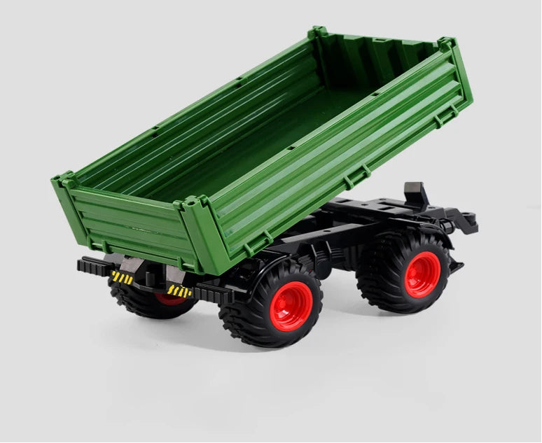 1/24 2.4G RC Farmer Car Toys Set for Children Remote Control Tractor Trailer with Lights Electric Farm Vehicle Truck Kids Gifts