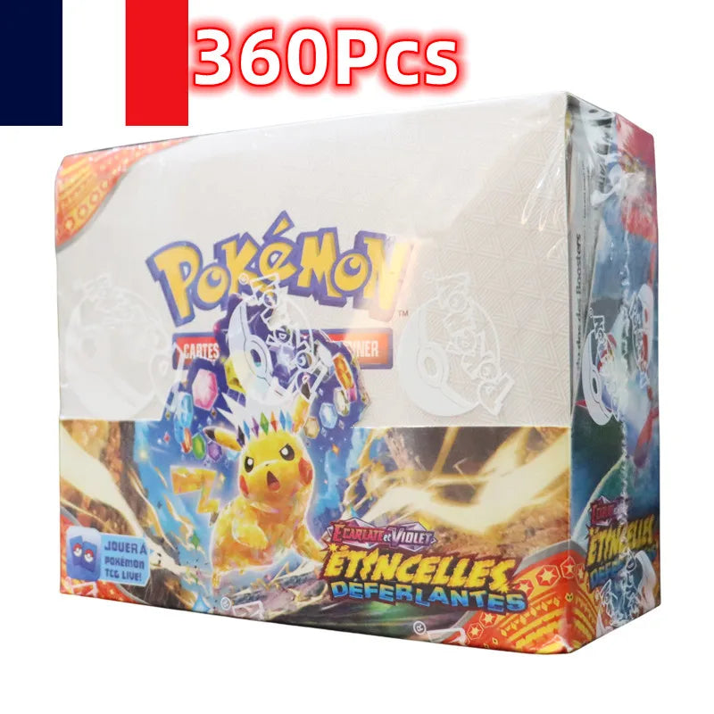 360Pcs French Pokémon card Scarlet Violet 151 classics Expansion Obsidian Flames Surging Sparks Darkness Ablaze Booster Box