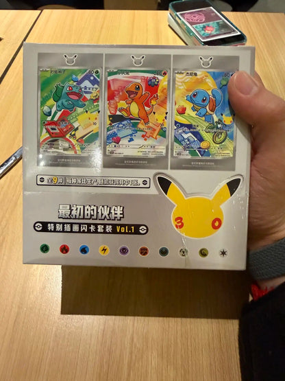 In Stock Pokemon 30th Anniversary Set Vol.1 SV16.0 Original Celebration Collectible PTCG Card First Partner SIR Cards Toy Gift