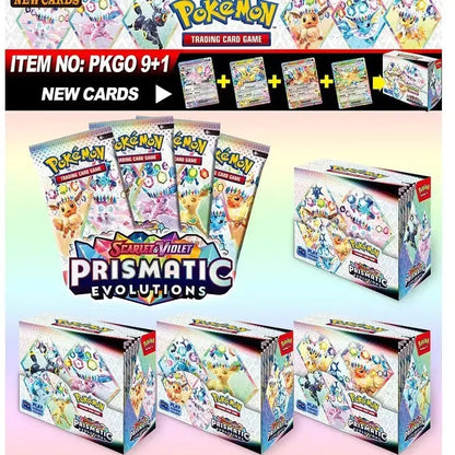 360Pcs Pokemon Card Prismatic Evolutions Scarlet Violet 151 Surging Sparks PALDEAN FATES English Booster Battle Transaction Card