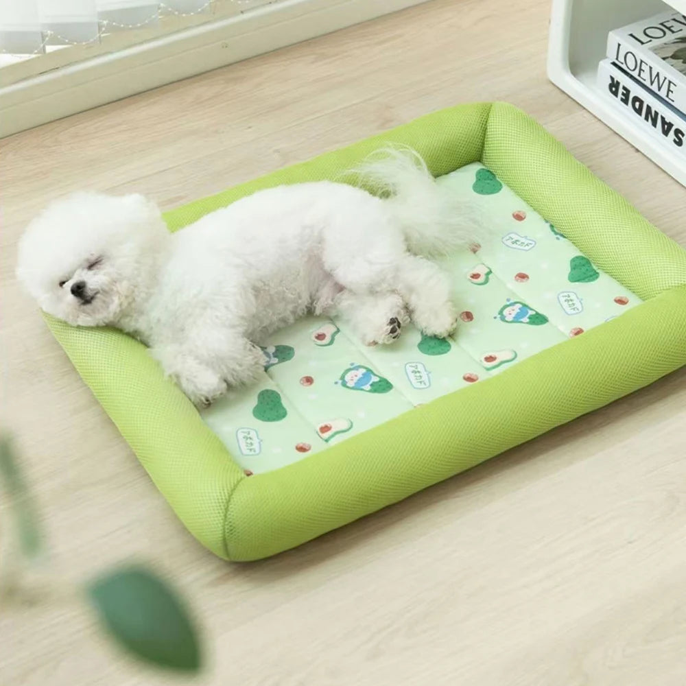 Cooling Puppy Bed Summer Dog Supplies Mat Accessory for Small Breeds Dogs Medium Pet Large Beds Sofa Blanket Baskets Fluffy Cats