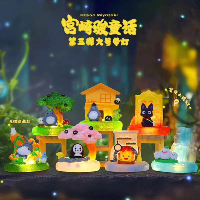New Miyazaki Hayao Fairy Tale Third Play Blind Box Lamp Desktop Ornaments Birthday Surprise Handmade Holiday Gifts