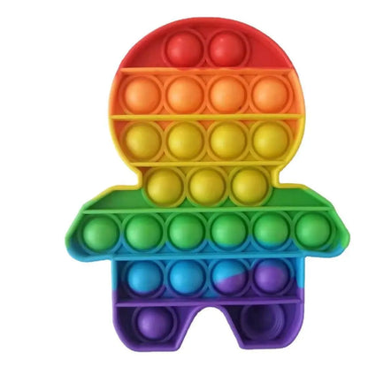 Sensory Toys Rainbow Dinosaur Fidget Toys Children Push Its Kawaii Autism Needs Squishy Stress Reliever Toys Aнтистресс