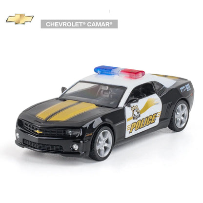 1/36 Alloy Diecast Car Models Toys Dodge Challe 2 Doors Opened With Pull Back Function Metal Sports Cars Model For Children Toys