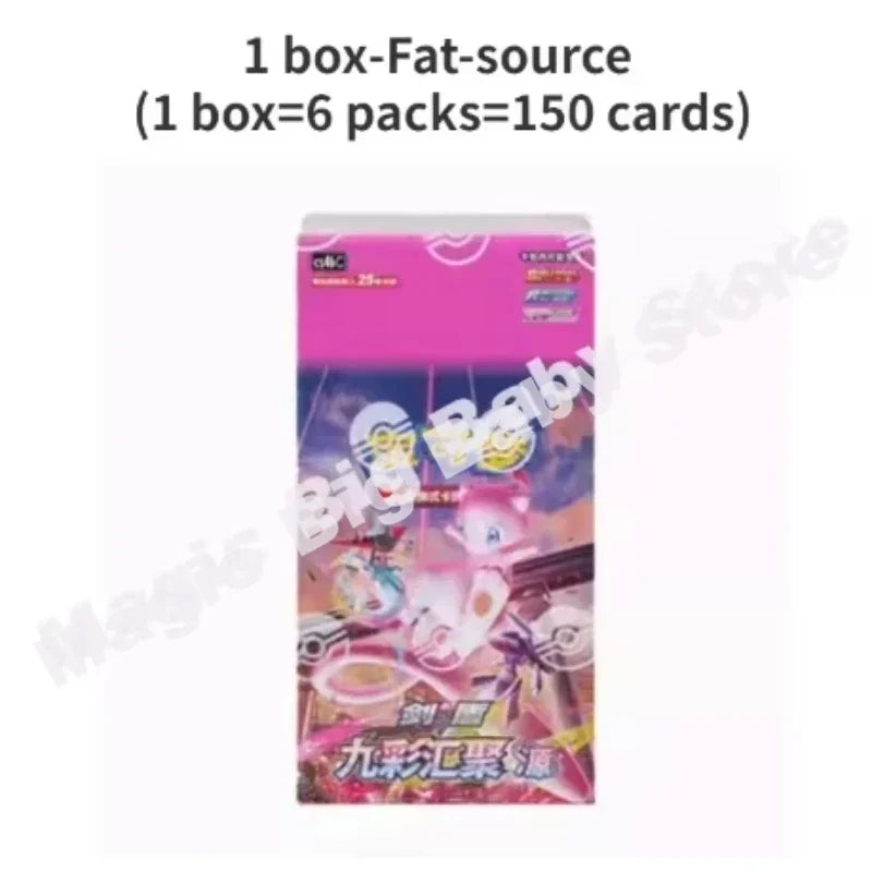 Simplified Chinese Genuine Original Box Pok É Mon PTCG Nine Color Gathering 6.0 Peng Yuan Thin Box Swap Card Children's Gift Toy