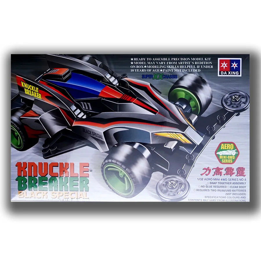 Spider king mini four-wheel drive car, 1/32 scale super assembly model car, classic spider racing toy collection & gift.
