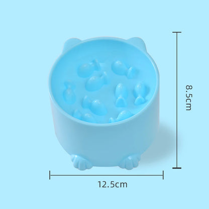 New anti-choking and high-neck protection cat bowl slow-food bowl cat dog feeder anti-overturn cat slow-food bowl pet supplies