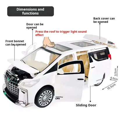 1:32 Children's Inertia Pull-back Car Toy with Lighting Sound Simulation Commercial Car Model Boy Gift Toy Car Kids Holiday Gift