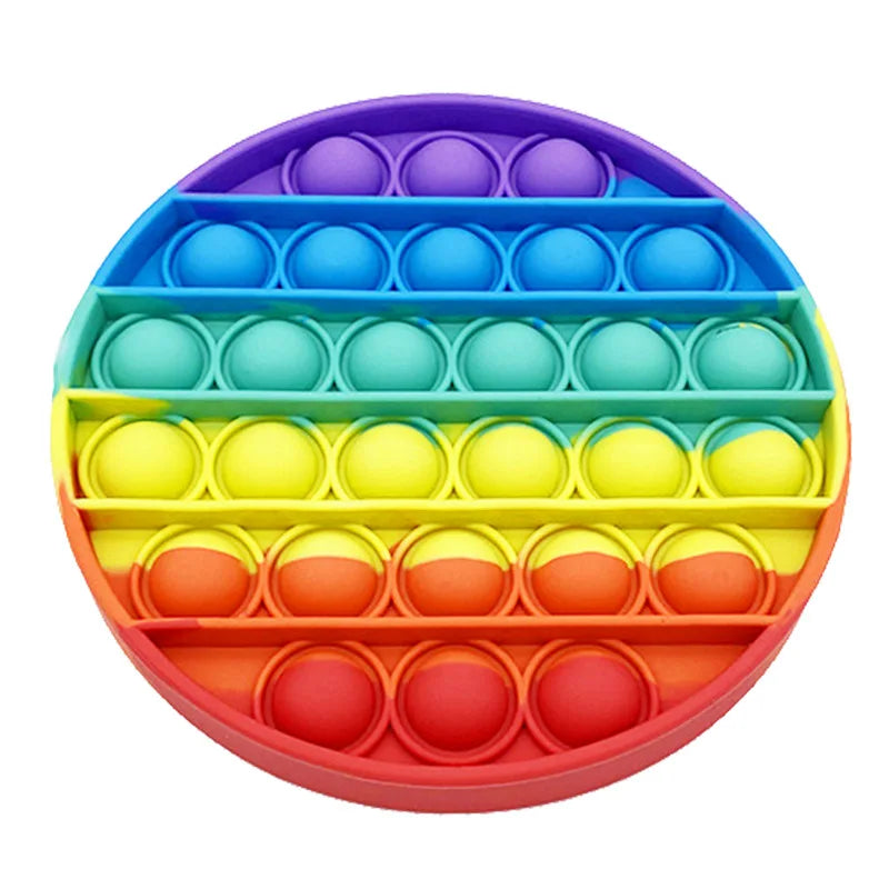 Sensory Toys Rainbow Dinosaur Fidget Toys Children Push Its Kawaii Autism Needs Squishy Stress Reliever Toys Aнтистресс