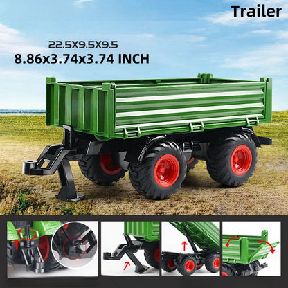 Large Scale Tractor toys DIY Farmer Car Playset Toy Transport Trailer Engineering  Birthday Gifts