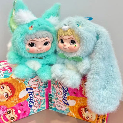 Wakuku V2 Blind Box Fox & Bunny Trick Or Treat Series Vinyl Doll Suprise Bag Keychain Trendy Toys Mystery Box Customized Gifts