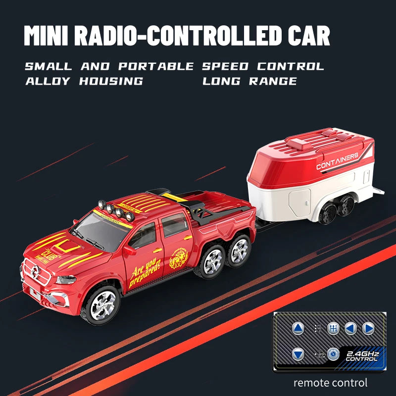 5501Black RC Car MINI Alloy 1/64 Remote Control Car Convenient to Carry 60 Minutes of Work Time Children's Gifts Electronic Toys