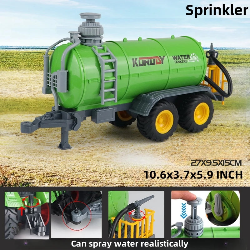 Large Scale Tractor toys DIY Farmer Car Playset Toy Transport Trailer Engineering  Birthday Gifts