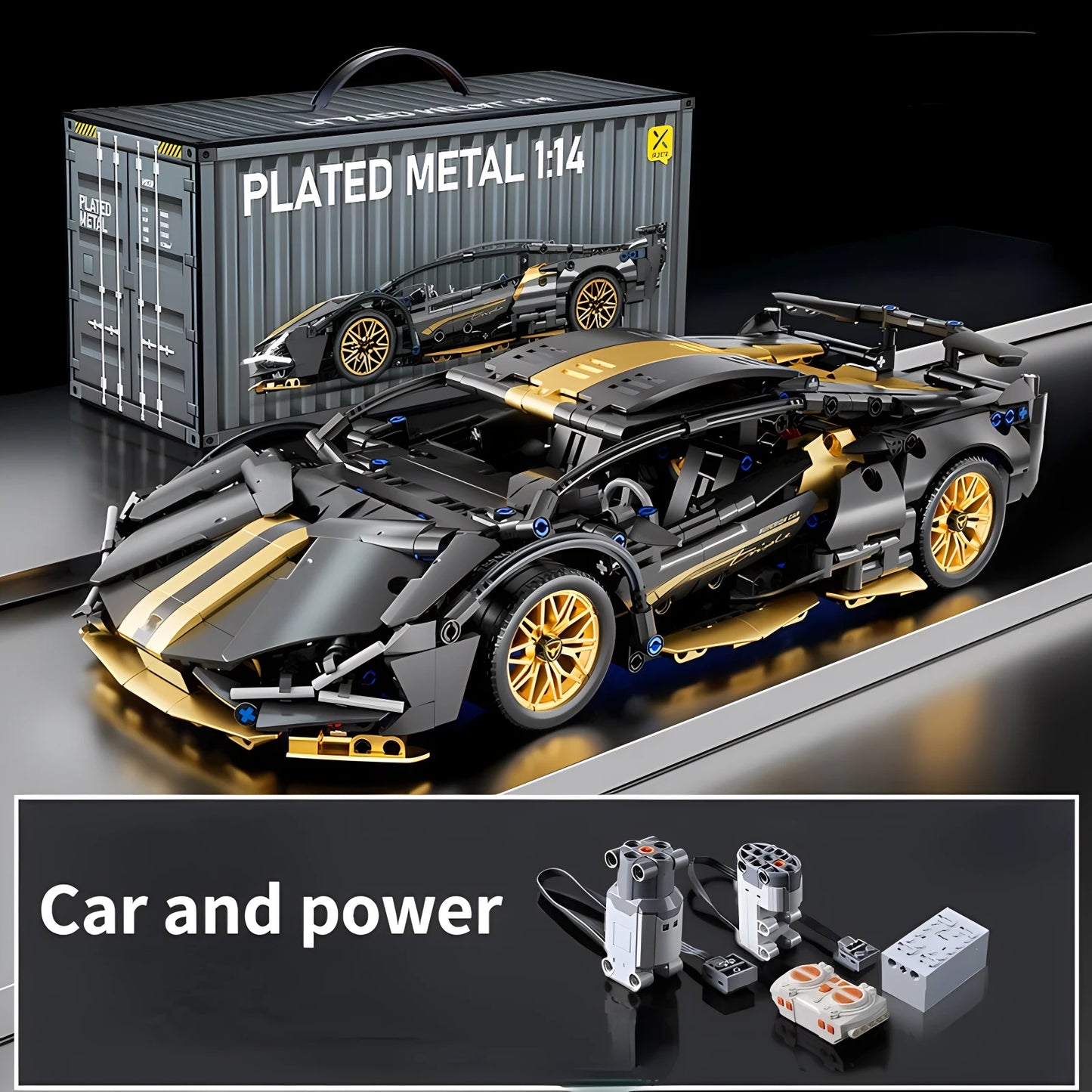 Technical Racing Sport Car Model Building Blocks technic adults 1:14 DIY Supercar Brick Puzzle Toys Kid Adult Gift（1280+granule）