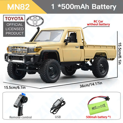 ZWN MN82 1:12 Retro Rc Car With LED Lights Full-scale Simulation LC79 Professional 4WD Remote Control Pickup RC Truck Model Toys