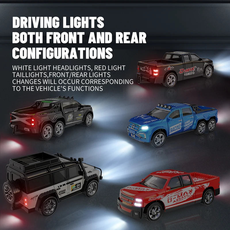 6601Green RC Car MINI Alloy 1/64 Remote Control Car Convenient to Carry 60 Minutes of Work Time Children's Gifts Electronic Toy