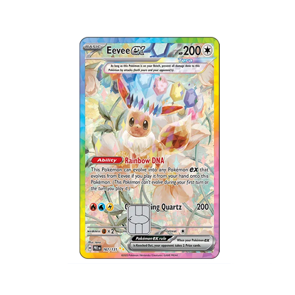 Sv8a PTCG Eevee Credit Card Skin Stickers Eeveelution Series Sticker for VISA Credit Card Debit Beautify Decoration No Residue