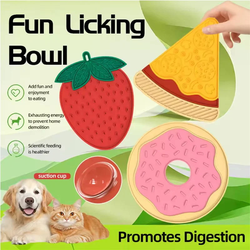 Pet supplies Slow Food  Bowl Cat Anti-Knockover Anti-Slip Food Bowl Puppy Anti-choking Silicone Toy Food Plate