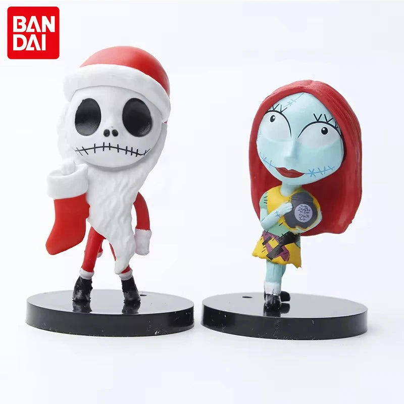 10pcs/set  Nightmare Sally Jack Skellington Christmas Anime Figure PVC Model Vinyl Figurine Halloween Gift Action Figure Toys