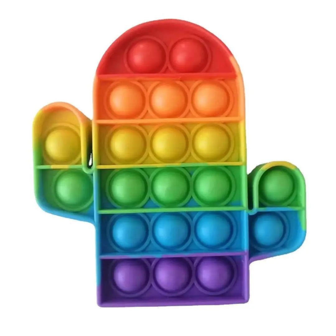 Sensory Toys Rainbow Dinosaur Fidget Toys Children Push Its Kawaii Autism Needs Squishy Stress Reliever Toys Aнтистресс